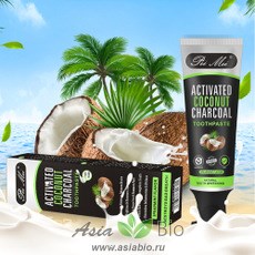 ( 0801) Зубная паста с кокосом " Activated coconut charcoal toothpaste  " - отбеливающая