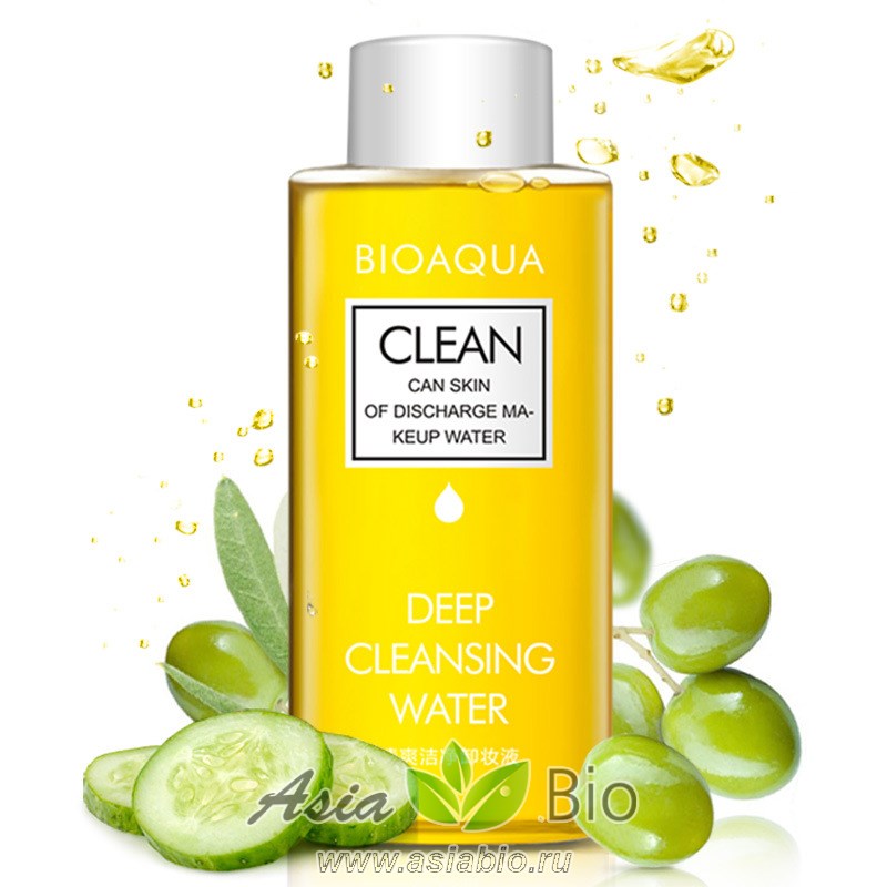 (0375) Жидкость для снятия макияжа" Bioaqua " Deep Cleansing Water на основе масла оливы