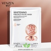 ( 47613 ) Маска тканевая на лицо " Venzen whitening facial mask " - осветляющая веснушки и пигментные пятна 