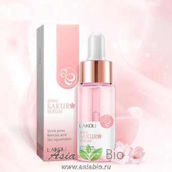 Омолаживающая сыворотка " Laikou Japan Sakura Serum" с лифтинг-эффектом для проблемной кожи лица с расширенными порами