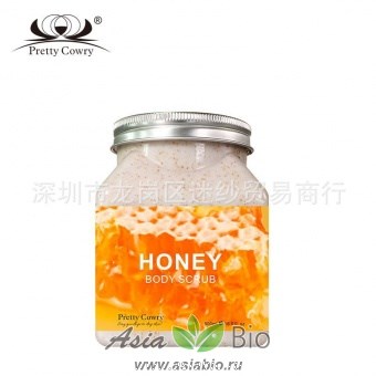 ( 7119 ) Скраб для тела и лица с медом  и морской солью " BODY SCRUB " - делает кожу шелковистой