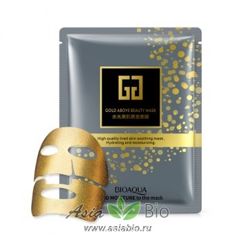 (0611) Маска тканевая  на лицо с золотом " BioAqua Gold above Beauty Mask "