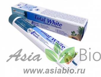 ( 6658 ) Зубная паста " Total white toothpaste "  Индия - отбеливающая