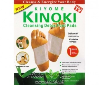 Детоксикационный пластырь для стоп " Kinoki Detox " для комплексного очищения организма от токсинов и шлаков